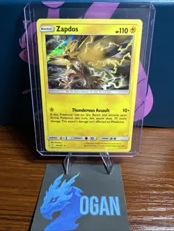 Pokemon TCG Zapdos 40/181 Rare Holo Sun Moon Team Up - Image 1