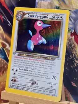 Pokemon TCG Dark Porygon2 1st Edition Neo Destiny Holo 8/105 LP-NM 🌀SWIRL🌀 - Image 3