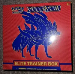 Pokemon TCG Zacian Sword and Shield ETB Elite Trainer Box New Factory Sealed - Image 1