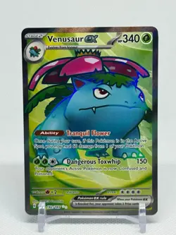 Venusaur ex Scarlet and Violet 151 182/165 Ultra Rare Full Art Pokemon TCG - Image 1