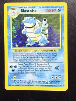 1999 Pokemon TCG Base Set Blastoise #2/102 - HP - Image 1