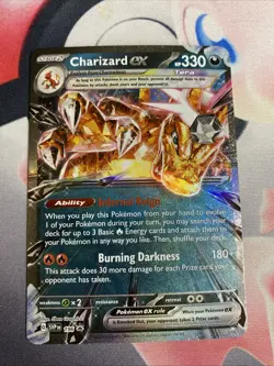 Pokemon TCG Charizard ex SVP 196 Black Star Promo Extended Art Promo Rare Holo - Image 1