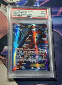Pokemon Black & White Plasma Freeze Deoxys EX Full Art 111/116 PSA 9 Mint - Image 1