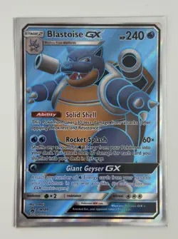 Pokemon TCG Blastoise GX Black Star SM Promo Full Art SM189 - Image 3