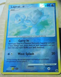 Lapras 21/106 Rare Reverse-Holo Great Encounters Set Pokemon LP - Image 1
