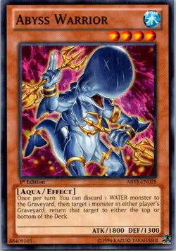 Abyss Warrior ABYR-EN028 Yu-Gi-Oh! 1st Edition Light Play - Image 1
