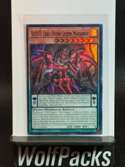 Yu-Gi-Oh! D/D/D Zero Doom Queen Machinex #DOOD-EN003 Super Rare 1st Edition - Image 1