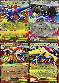 set of 4 authentic Pokemon Card Japanese Mega Heracross EX Mega Mawile - Image 1