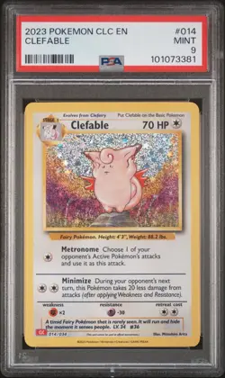 2023 POKEMON CLC-TRADING CARD GAME CLASSIC #014 CLEFABLE PSA 9 - Image 1