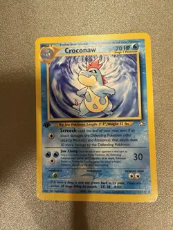 Pokemon TCG Croconaw Neo Genesis 1st Edition Uncommon Card 31/111 WOTC Vintage - Image 1