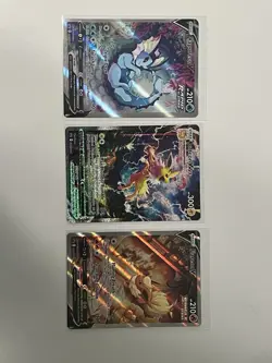 Pokemon TCG Vaporeon v Jolteon Vmax Flareon v SWSH150 Black Star Promo Card NM - Image 2