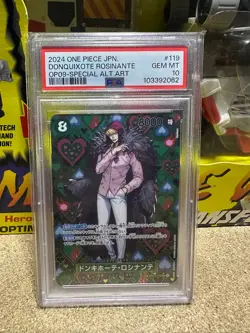 PSA 10 Don Quixote Rosinante SP ALT ART OP04-119 OP09 One Piece Card Japanese GM - Image 1