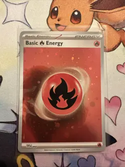 Fire Energy # 002 Cosmic Holo Foil 151 English Pokemon Card NM - Image 1