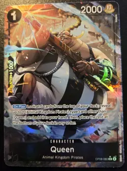 Queen (Parallel) OP08-080 Alt. Art Foil Rare Two Legends One Piece Card Game - Image 1