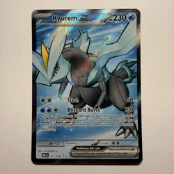 Pokemon TCG Black Bolt Kyurem ex 157/086 Full Art Holo Card NM - Image 1