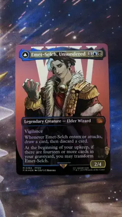 Emet-Selch, Unsundered/ Hades, Sorcerer of Eld - Borderless (Foil) - Image 1