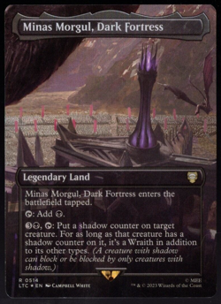 Minas Morgul, Dark Fortress 0514 Borderless Foil Rare Lord of the Rings MTG NM - Image 1