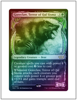 1x Goreclaw, Terror of Qal Sisma, Foil, Showcase Multiverse Legends, MTG NM - Image 1