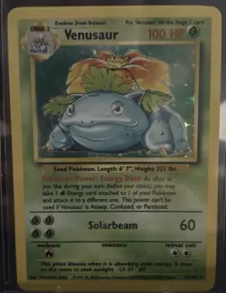 Pokemon TCG Venusaur Base Set, Holo Shadowless Rare, LP 1995-99 - Image 1