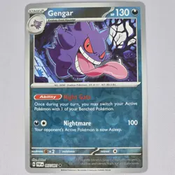 Gengar 057/091 Paldean Fates Reverse Holo Uncommon Pokemon Card TCG English NM - Image 1