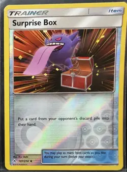 Surprise Box Reverse HOLO 187/214 SM Unbroken Bonds 2019 Pokemon TCG Gengar - Image 1
