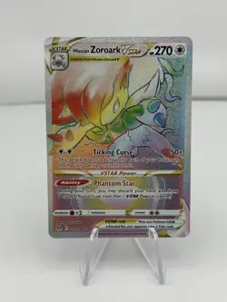 Pokemon Card Hisuian Zoroark Vstar 203/196 Secret Rare Sword Shield Lost Origin - Image 1