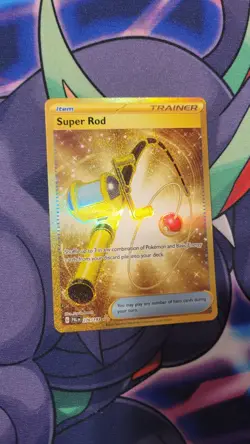 Super Rod 276/193 Pokemon TCG 2023 Secret Rare Gold Trainer Paldea Evolved - Image 1