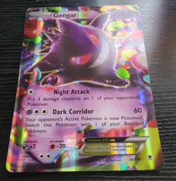 Gengar EX 34/119 XY Phantom Forces 2014 Holo Rare Pokemon Card TCG JUMBO - Image 1