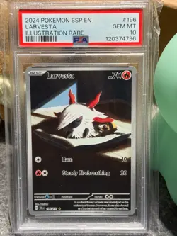 Larvesta 196/191 Scarlet & Violet Surging Sparks Pokemon TCG - PSA 10 - Image 1
