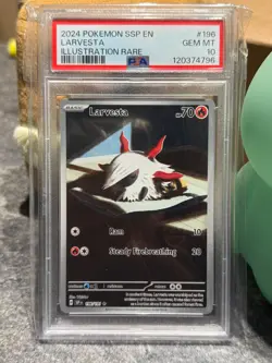 Larvesta 196/191 Scarlet & Violet Surging Sparks Pokemon TCG - PSA 10 - Image 3