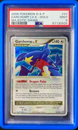 Garchomp LV.X 97/100 Majestic Dawn Holo Pokemon 2008 PSA 9 - Image 1