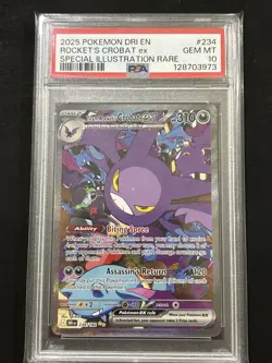 2025 Pokemon TCG: Destined Rivals - Team Rocket's Crobat EX 234/182 SIR PSA 10 - Image 1