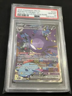 2025 Pokemon TCG: Destined Rivals - Team Rocket's Crobat EX 234/182 SIR PSA 10 - Image 2