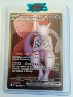 Team Rockets MewTwo ex 213/182 Full Art Destined Rivals Pokemon TCG English - Image 1