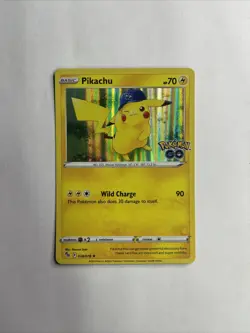 Pokemon TCG Pikachu Pokemon GO 028/078 Holo Rare NM - Image 1