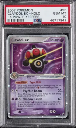 2007 POKEMON EX POWER KEEPERS #93 CLAYDOL EX-HOLO PSA 10 - Image 1