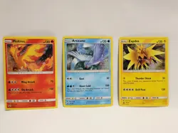 Articuno Zapdos Moltres Holo Promo Set SM143 SM144 SM145 Fresh Pull NM Pokemon - Image 1