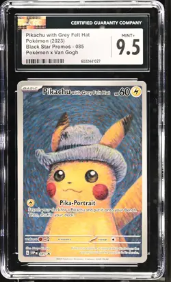 2023 Pokemon Black Star SV Promo 085 Van Gogh Pikachu With Grey Felt Hat CGC 9.5 - Image 1