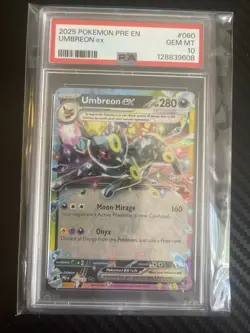 Pokemon TCG 2025 Pre en Umbreon EX Double Rare Card 60/131 PSA 10 - Image 1