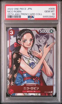 2022 ONE PIECE JPN 25TH ANNIVERSARY PREMIUM CARD COLLECTION NICO ROBIN PSA 10 - Image 1