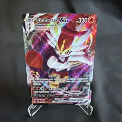 Pokemon TCG Cinderace VMAX 36/192 Rebel Clash 2020 Holo Ultra Rare Card - Image 1