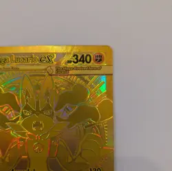 Mega Lucario EX 188/132 Hyper Rare Gold Card Mega Evolutions Pokemon TCG NM - Image 4