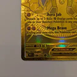 Mega Lucario EX 188/132 Hyper Rare Gold Card Mega Evolutions Pokemon TCG NM - Image 5