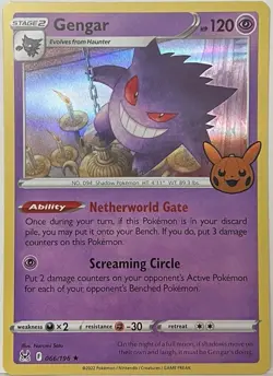 Pokemon Gengar Holo Card 066/196 Trick or Trade - Image 1