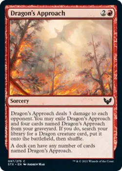 Dragon's Approach - Foil Light Play, English Magic the Gathering MTG Strixhaven: - Image 1