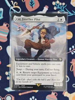 Magic MTG Final Fantasy Cid, Freeflier Pilot (Extended Art) FIC 0131 Rare Reg - Image 1