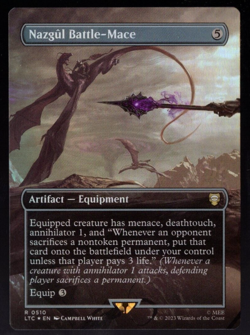 Nazgul Battle-Mace 0510 Borderless Foil Rare Lord of the Rings MTG Near Mint - Image 1