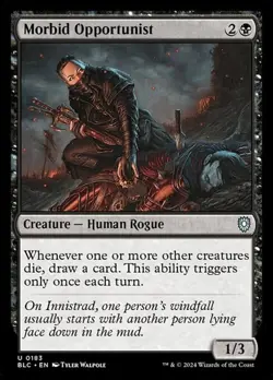 1x Morbid Opportunist NM Eng MTG - Bloomburrow Commander - Image 1