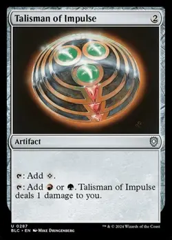 1x Talisman of Impulse NM Eng MTG - Bloomburrow Commander - Image 1