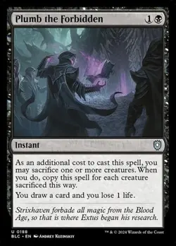 1x Plumb the Forbidden NM Eng MTG - Bloomburrow Commander - Image 1